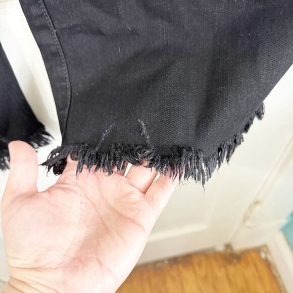 INC International Concepts Fashion Basics High Rise Crop Black Jeans Raw Hem NWT - Picture 12 of 14